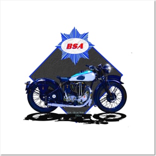 Legendary_BSA_Blue_Star_Motorcycle_ Posters and Art